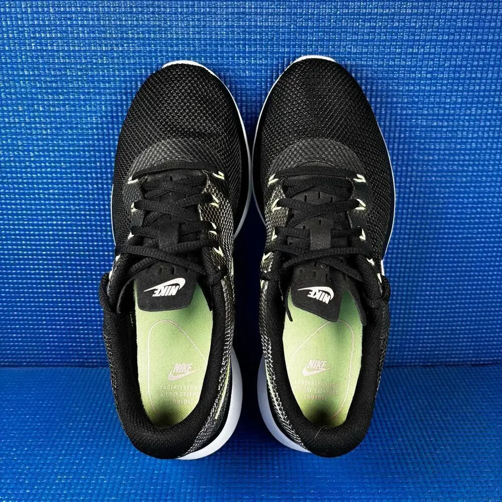 🔴 NIKE TANJUN RACER Women Size 8.5 Black Pink Athletic Running Shoes 921668-009
